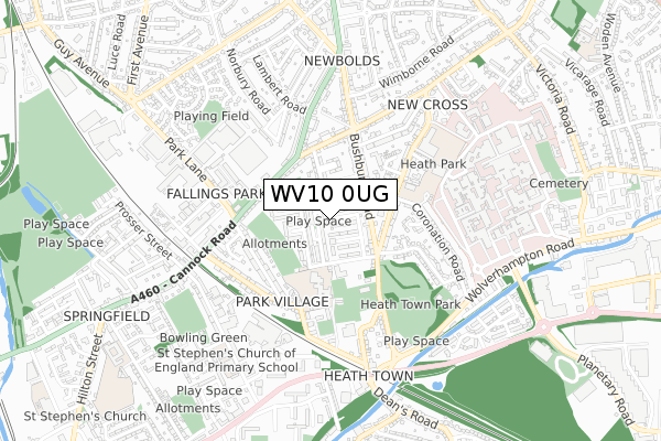 WV10 0UG map - small scale - OS Open Zoomstack (Ordnance Survey) WV10 0UG map - small scale - OS Open Zoomstack (Ordnance Survey)