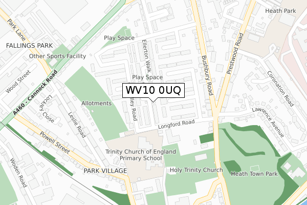 WV10 0UQ map - large scale - OS Open Zoomstack (Ordnance Survey) WV10 0UQ map - large scale - OS Open Zoomstack (Ordnance Survey)