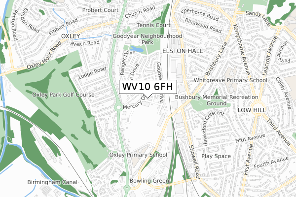 WV10 6FH map - small scale - OS Open Zoomstack (Ordnance Survey) WV10 6FH map - small scale - OS Open Zoomstack (Ordnance Survey)