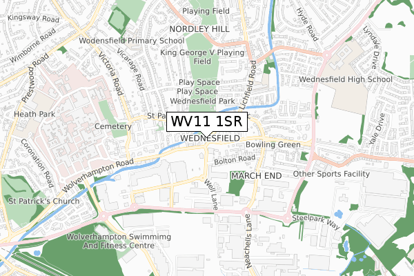 WV11 1SR map - small scale - OS Open Zoomstack (Ordnance Survey) WV11 1SR map - small scale - OS Open Zoomstack (Ordnance Survey)