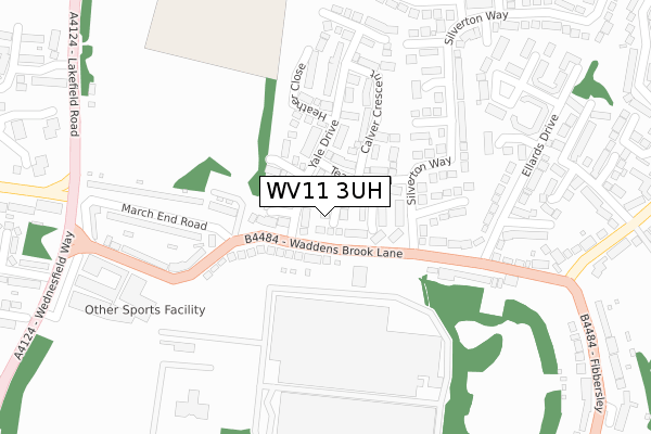 WV11 3UH map - large scale - OS Open Zoomstack (Ordnance Survey)