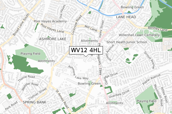 WV12 4HL map - small scale - OS Open Zoomstack (Ordnance Survey) WV12 4HL map - small scale - OS Open Zoomstack (Ordnance Survey)