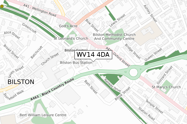WV14 4DA map - large scale - OS Open Zoomstack (Ordnance Survey) WV14 4DA map - large scale - OS Open Zoomstack (Ordnance Survey)