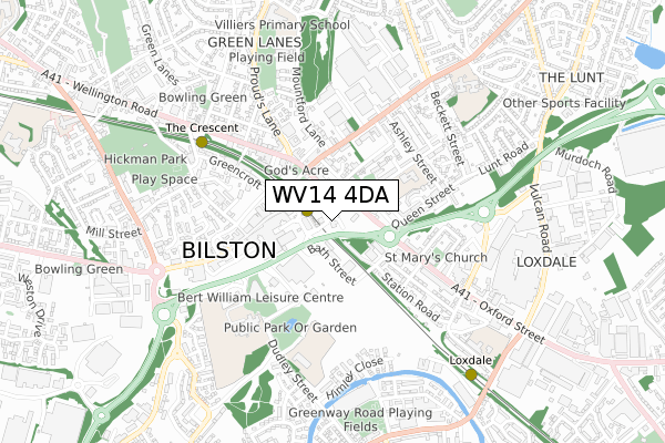 WV14 4DA map - small scale - OS Open Zoomstack (Ordnance Survey) WV14 4DA map - small scale - OS Open Zoomstack (Ordnance Survey)