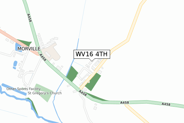 WV16 4TH map - large scale - OS Open Zoomstack (Ordnance Survey)