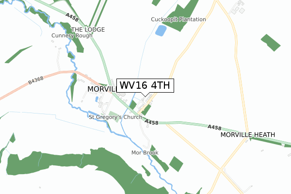 WV16 4TH map - small scale - OS Open Zoomstack (Ordnance Survey)