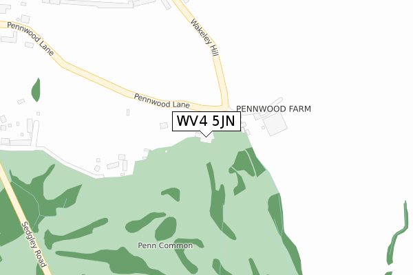 WV4 5JN map - large scale - OS Open Zoomstack (Ordnance Survey)