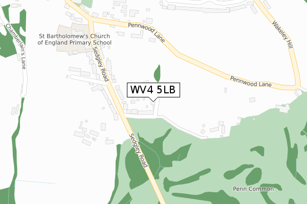 WV4 5LB map - large scale - OS Open Zoomstack (Ordnance Survey)