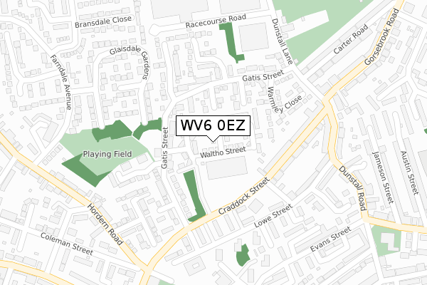 WV6 0EZ map - large scale - OS Open Zoomstack (Ordnance Survey)
