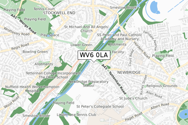 WV6 0LA map - small scale - OS Open Zoomstack (Ordnance Survey) WV6 0LA map - small scale - OS Open Zoomstack (Ordnance Survey)