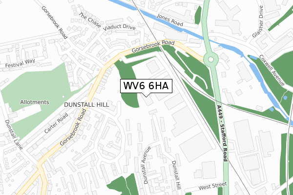 WV6 6HA map - large scale - OS Open Zoomstack (Ordnance Survey) WV6 6HA map - large scale - OS Open Zoomstack (Ordnance Survey)