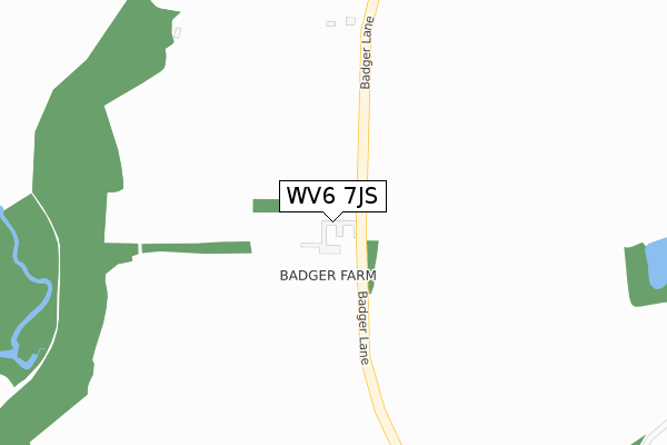 WV6 7JS map - large scale - OS Open Zoomstack (Ordnance Survey)