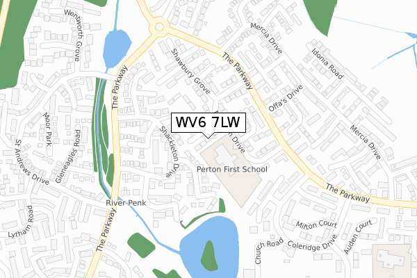 WV6 7LW map - large scale - OS Open Zoomstack (Ordnance Survey)