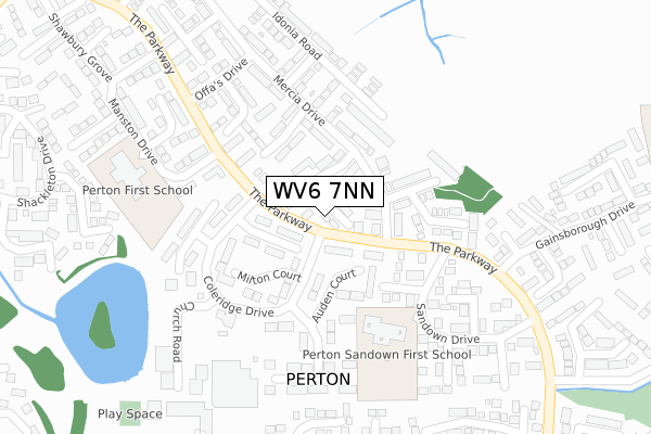 WV6 7NN map - large scale - OS Open Zoomstack (Ordnance Survey)