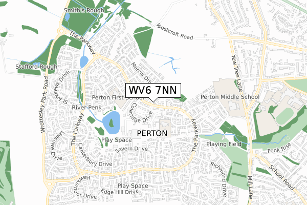 WV6 7NN map - small scale - OS Open Zoomstack (Ordnance Survey)