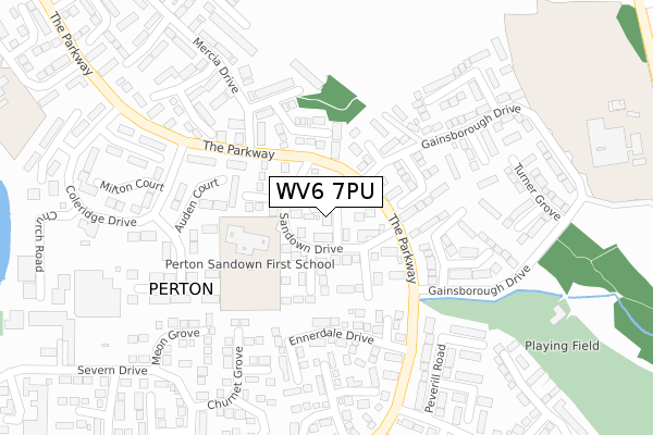 WV6 7PU map - large scale - OS Open Zoomstack (Ordnance Survey)