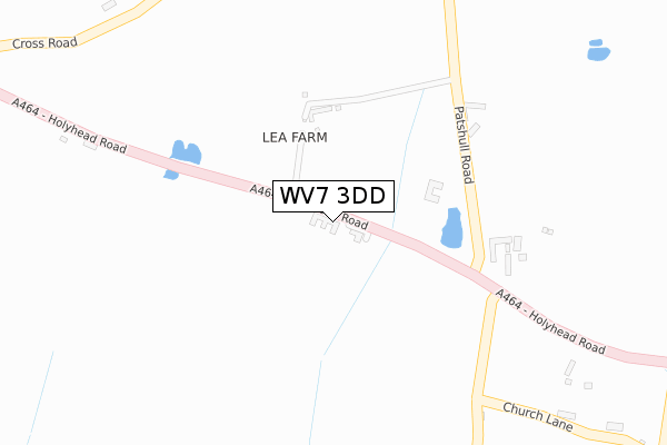 WV7 3DD map - large scale - OS Open Zoomstack (Ordnance Survey)