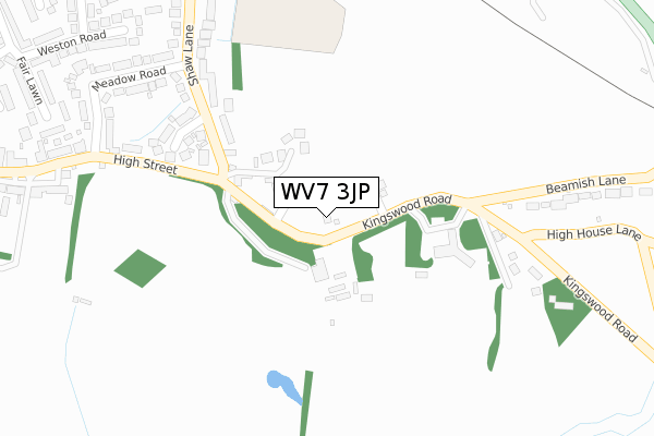 WV7 3JP map - large scale - OS Open Zoomstack (Ordnance Survey)