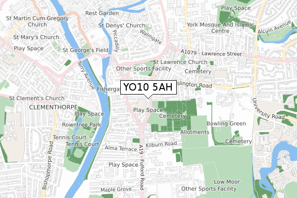 YO10 5AH map - small scale - OS Open Zoomstack (Ordnance Survey) YO10 5AH map - small scale - OS Open Zoomstack (Ordnance Survey)