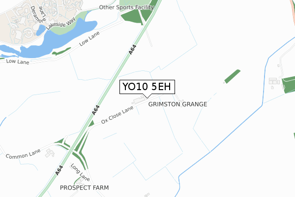 YO10 5EH map - small scale - OS Open Zoomstack (Ordnance Survey)