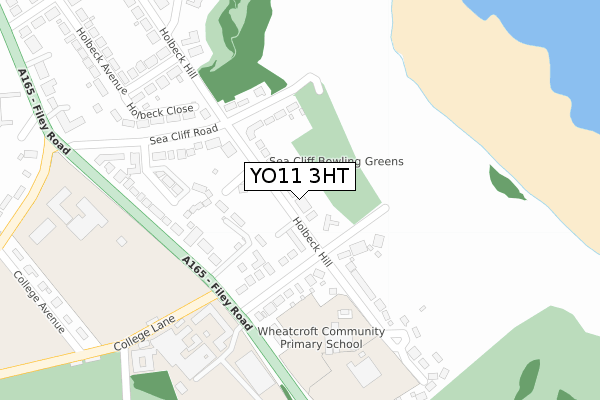 YO11 3HT map - large scale - OS Open Zoomstack (Ordnance Survey)