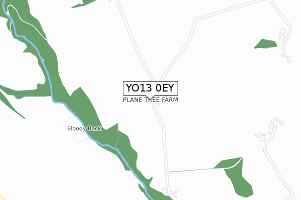 YO13 0EY map - large scale - OS Open Zoomstack (Ordnance Survey)