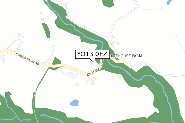 YO13 0EZ map - large scale - OS Open Zoomstack (Ordnance Survey)