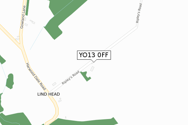 YO13 0FF map - large scale - OS Open Zoomstack (Ordnance Survey)