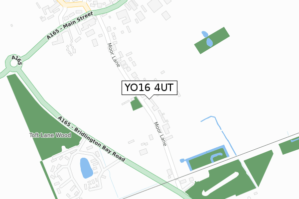 YO16 4UT map - large scale - OS Open Zoomstack (Ordnance Survey)