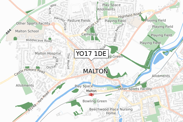 YO17 1DE map - small scale - OS Open Zoomstack (Ordnance Survey) YO17 1DE map - small scale - OS Open Zoomstack (Ordnance Survey)