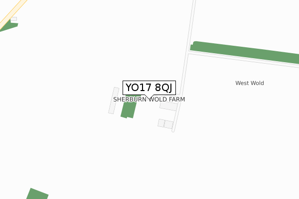 YO17 8QJ map - large scale - OS Open Zoomstack (Ordnance Survey)