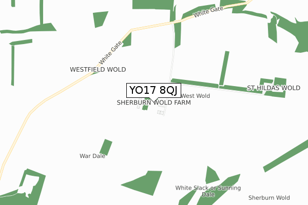 YO17 8QJ map - small scale - OS Open Zoomstack (Ordnance Survey)