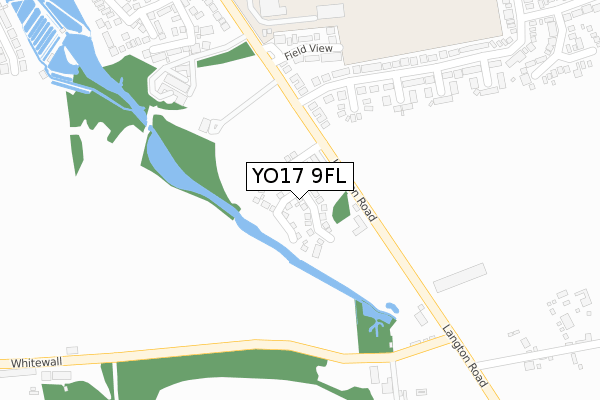 YO17 9FL map - large scale - OS Open Zoomstack (Ordnance Survey)