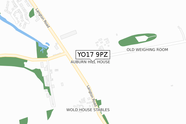 YO17 9PZ map - large scale - OS Open Zoomstack (Ordnance Survey)
