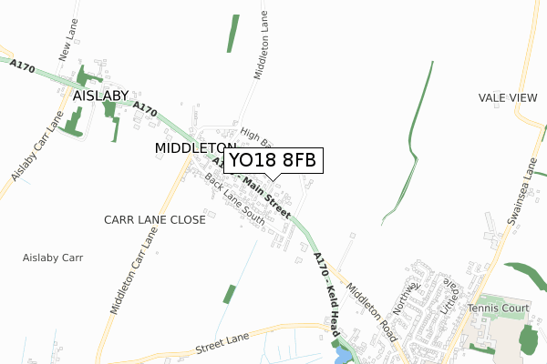 YO18 8FB map - small scale - OS Open Zoomstack (Ordnance Survey) YO18 8FB map - small scale - OS Open Zoomstack (Ordnance Survey)