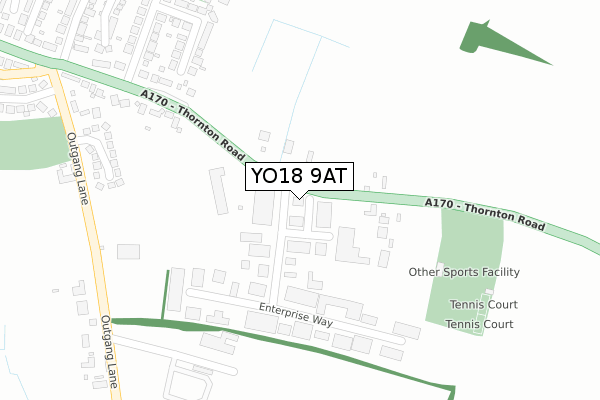 YO18 9AT map - large scale - OS Open Zoomstack (Ordnance Survey) YO18 9AT map - large scale - OS Open Zoomstack (Ordnance Survey)