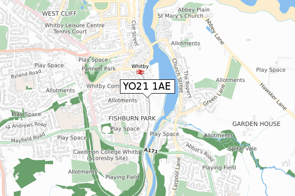 YO21 1AE map - small scale - OS Open Zoomstack (Ordnance Survey) YO21 1AE map - small scale - OS Open Zoomstack (Ordnance Survey)
