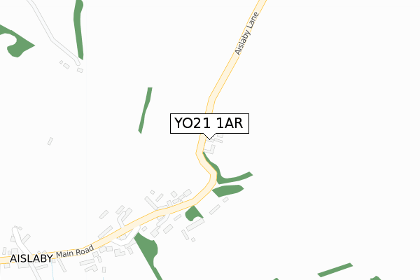 YO21 1AR map - large scale - OS Open Zoomstack (Ordnance Survey)