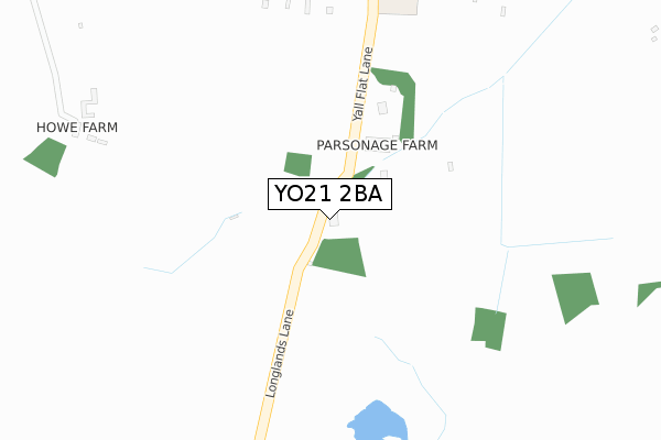 YO21 2BA map - large scale - OS Open Zoomstack (Ordnance Survey)