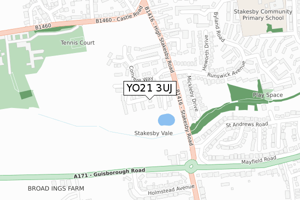 YO21 3UJ map - large scale - OS Open Zoomstack (Ordnance Survey) YO21 3UJ map - large scale - OS Open Zoomstack (Ordnance Survey)