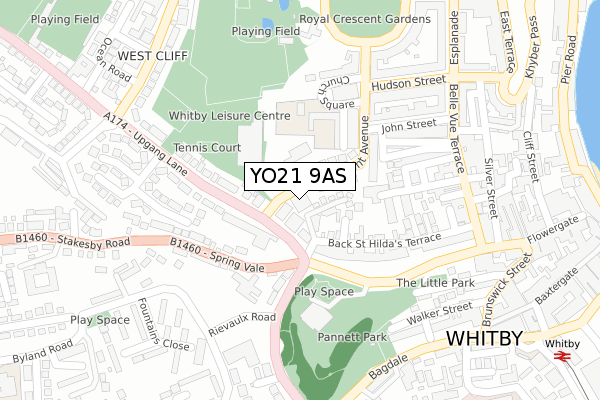 YO21 9AS map - large scale - OS Open Zoomstack (Ordnance Survey) YO21 9AS map - large scale - OS Open Zoomstack (Ordnance Survey)