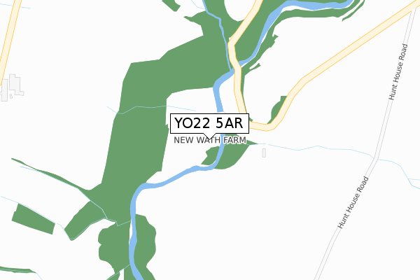 YO22 5AR map - large scale - OS Open Zoomstack (Ordnance Survey)