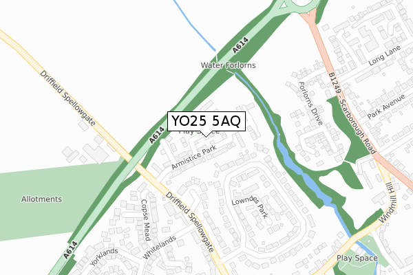 YO25 5AQ map - large scale - OS Open Zoomstack (Ordnance Survey) YO25 5AQ map - large scale - OS Open Zoomstack (Ordnance Survey)