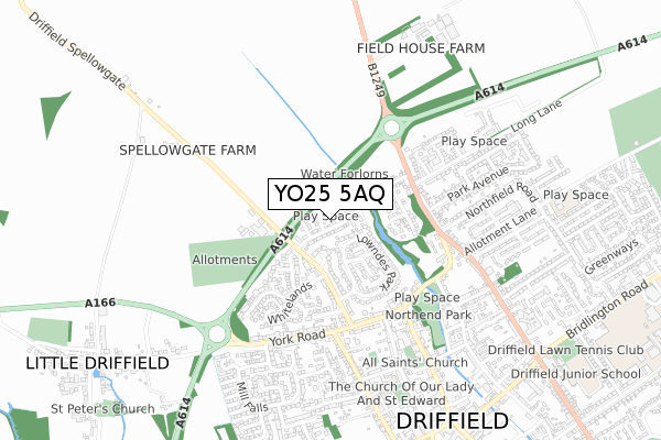 YO25 5AQ map - small scale - OS Open Zoomstack (Ordnance Survey) YO25 5AQ map - small scale - OS Open Zoomstack (Ordnance Survey)