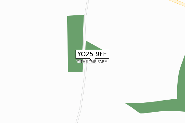 YO25 9FE map - large scale - OS Open Zoomstack (Ordnance Survey)