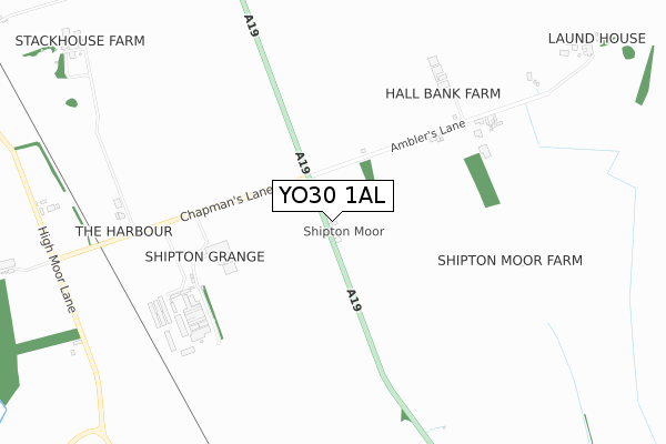 YO30 1AL map - small scale - OS Open Zoomstack (Ordnance Survey)