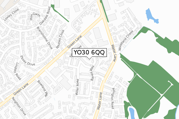 YO30 6QQ map - large scale - OS Open Zoomstack (Ordnance Survey)