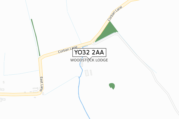 YO32 2AA map - large scale - OS Open Zoomstack (Ordnance Survey)