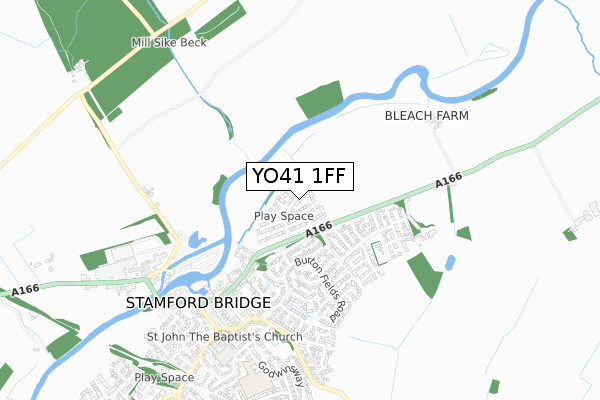YO41 1FF map - small scale - OS Open Zoomstack (Ordnance Survey)