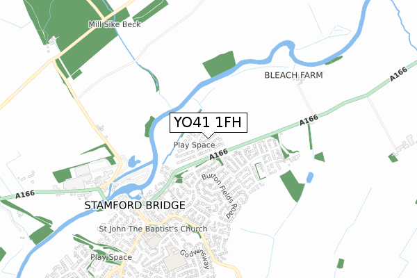 YO41 1FH map - small scale - OS Open Zoomstack (Ordnance Survey)